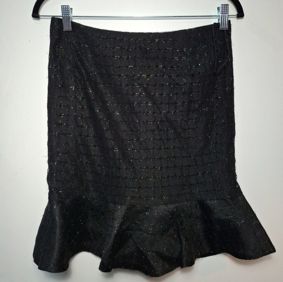 Carolina Herrera Black Tulip Skirt Silk Lined Made In USA Size 4,Specials : American Fashion Style Bags On Sale